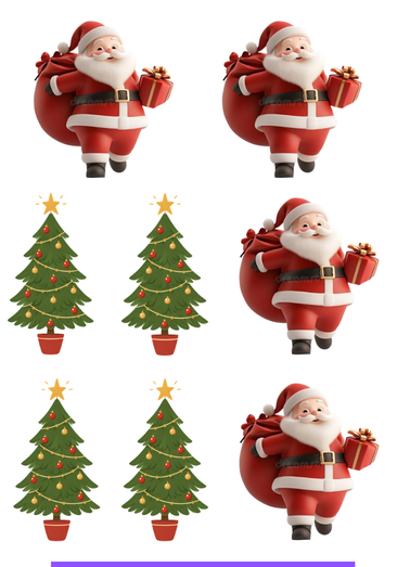 Adesivo natal Cartela 10x13,85cm