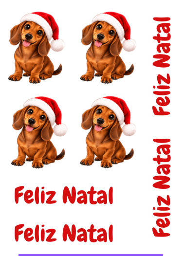 Adesivo natal cães Cartela 10x13,85